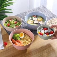 4pcsset wheat straw food bowls sets breakfast cereal bowls food container for salad ramen soup tableware for kids family
