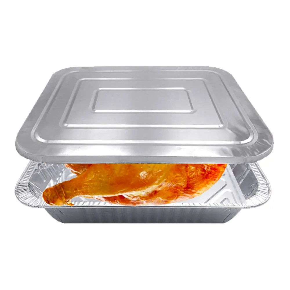 

10x BBQ Aluminum Foil Grease Drip Pans Recyclable Grill Catch Tray Weber Outdoor For Indirect Cooking No Cover 4900ml