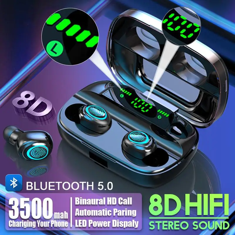 TWS наушники HobbyLane S11 с поддержкой Bluetooth 5 0 и внешним аккумулятором на 3500 мА ·