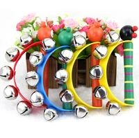 random color cute baby toys wooden rattle colorful cartoon clown musical bell shake toys toddler kids rattle toy bebes mu894613