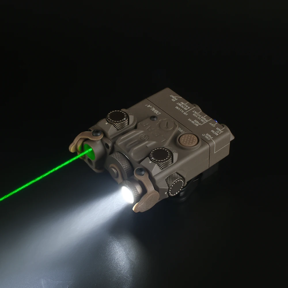 DBAL-A2 Green Laser Sight Airsoft Gun Light For 20mm Picatinny Rail DBAL Outdoor Hunting Rifle White LED Weapon Scout Flashlight | Спорт и