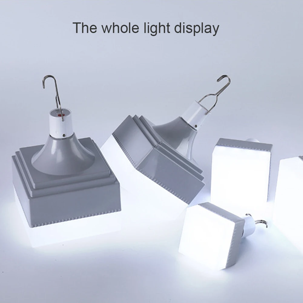 

LED Bulb Camping Light Lamp Square USB Rechargeable Camping Light With Hanging Hook Cable For Gerden Balcony Terrace Barbecue