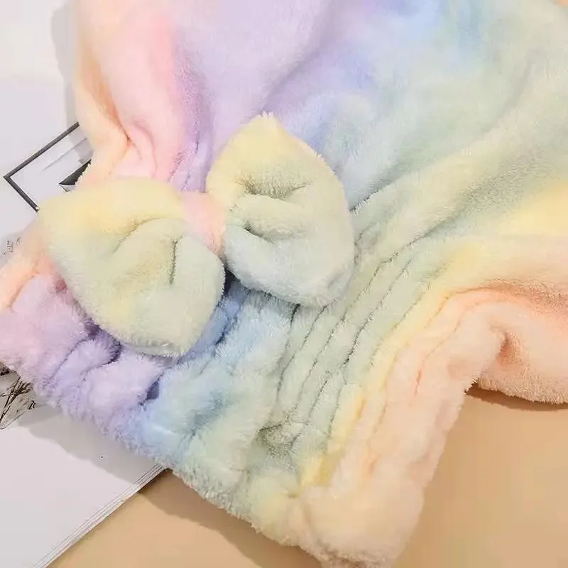 

Тюрбан для волос из микрофибры, мягкий, быстросохнущий, водовпитывающий, полотенце с бантиком