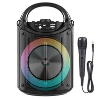 portable bluetooth speaker with microphone wireless column big power subwoofer audio for computer speakers boombox karaoke tf fm