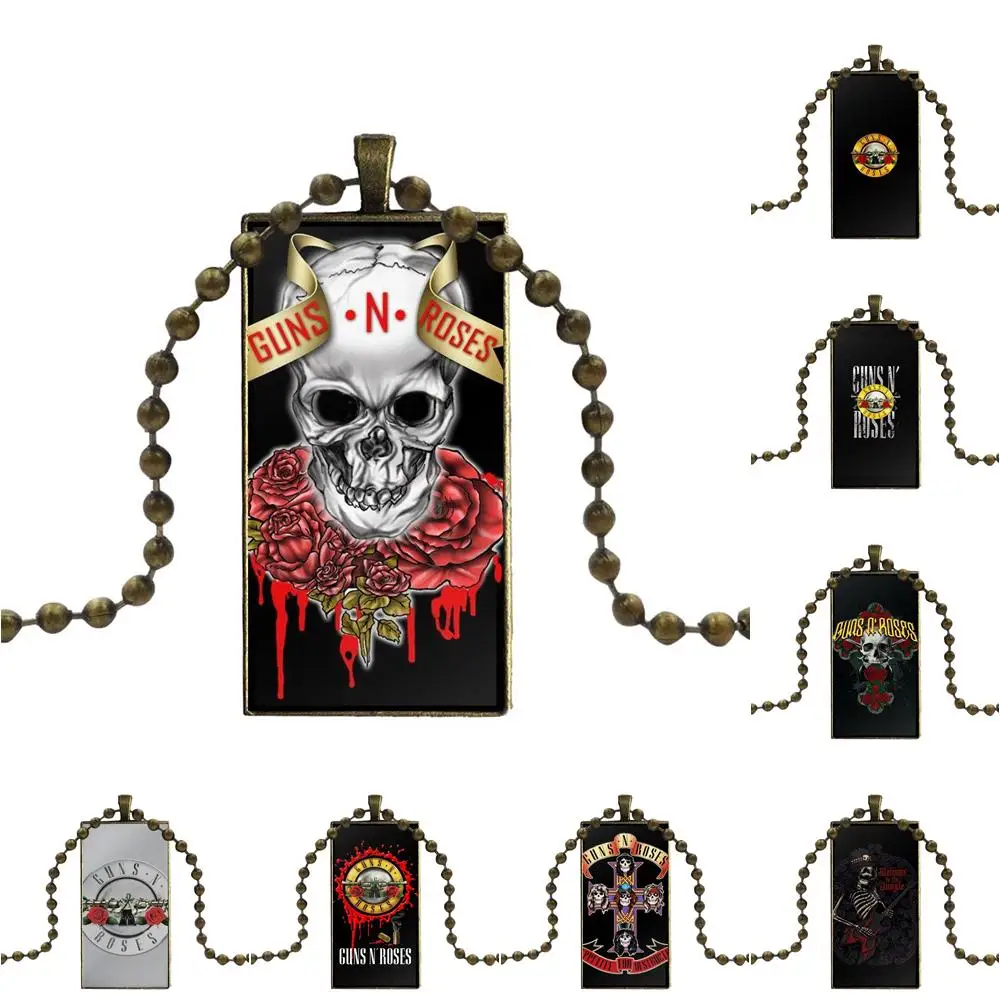 Подарок унисекс модный стеклянный подвесной брелок ожерелье с бронзовым