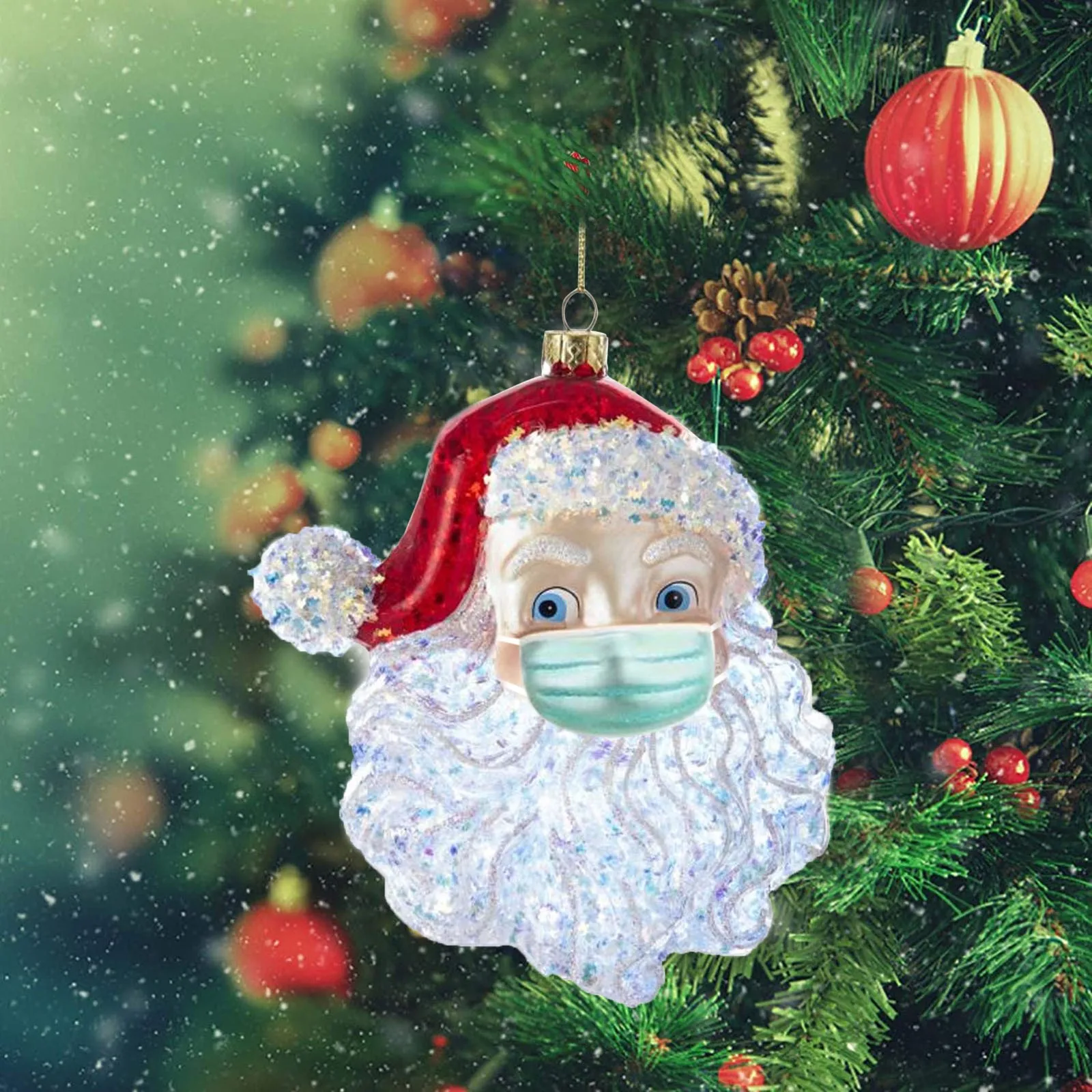 Персонализированные Санта Клаус орнамента 2020 2021 рождественские праздничные
