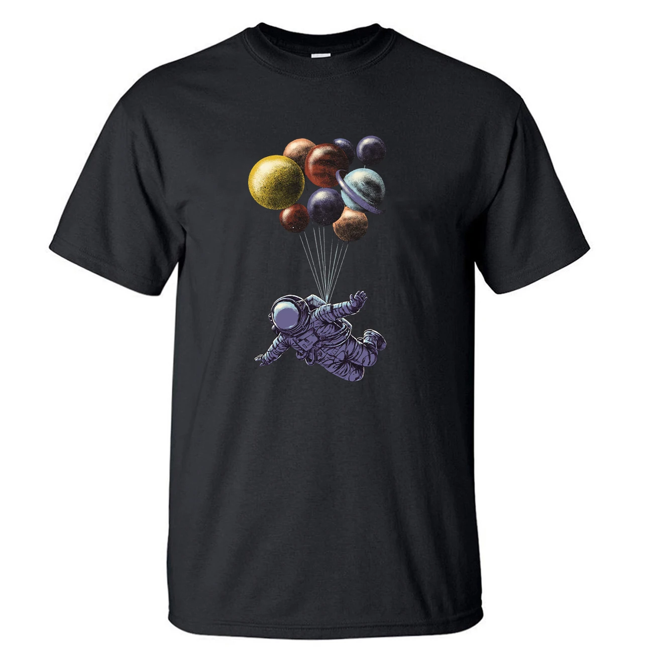 Астронавта для путешествий мужские футболки наука футболка воздушный шарик