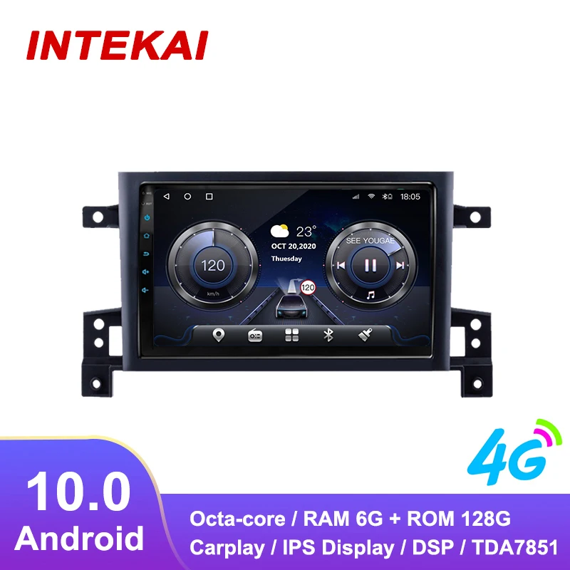 Автомагнитола 9 дюймов Android 10 0 GPS-навигация Авторадио мультимедийный плеер для