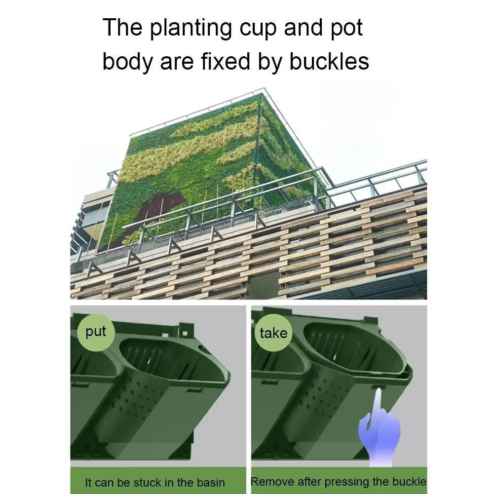 

Self Watering Flower Pot Stackable Wall Planter Garden Hanging Plant Plastic Succulents Pots Vertical Vase Home Wall Bonsai D4S8