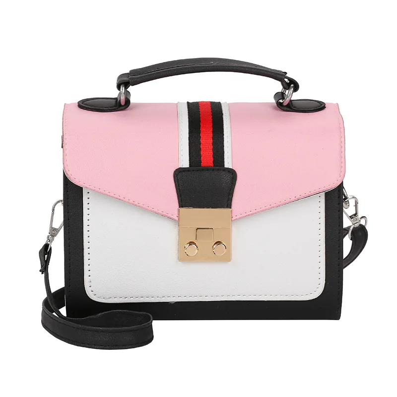 

Women Bags Leather Patchwork Embroidery Handbag Girl Shoulder Bags Messenger Bag Tote Geometric Braided Decorative Bag Phone Bag