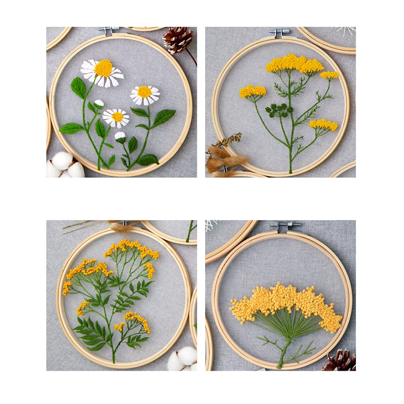 

DIY Embroidery Flower Painting Needlework Cross stitch kits DIY embroidery kit Beginner Embroidery diy kit Stitch Kit