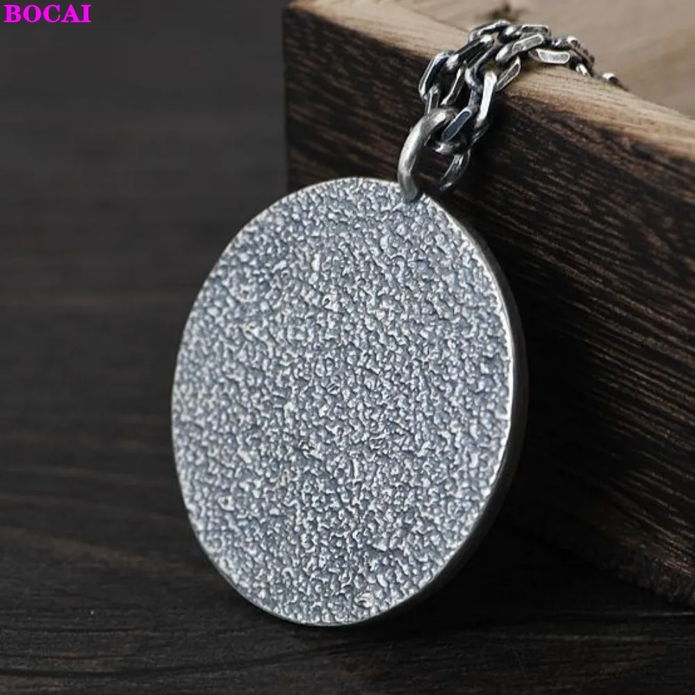 BOCAI S925 Подвески из стерлингового серебра для мужчин и женщин новая мода круглый
