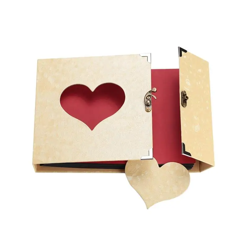 

10inch Hollow Out Love Heart Photograph Albums DIY Picture Photo Album Craft Paper Photoalbum Scrapbooking Memory Scrapbook