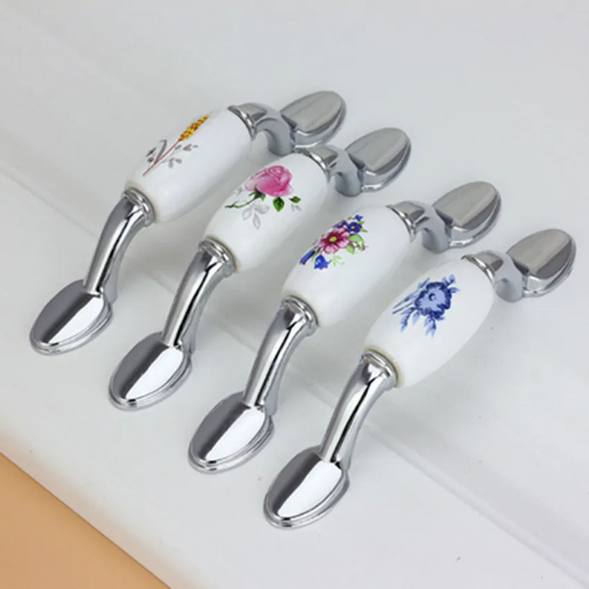 76 мм современная модная керамическая ручка для кухонного шкафа с сельским