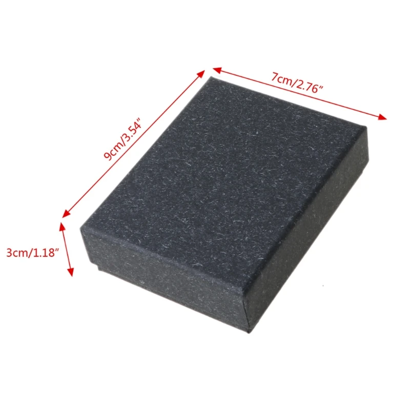 

Квадратная коробка для украшений из крафт-бумаги, ожерелья, серьги, искусственный подарок, новинка