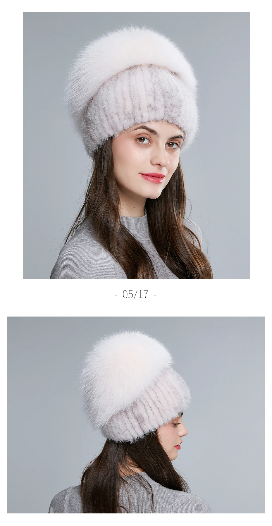 ENJOYFUR, натуральный Лисий мех, шапка для женщин, натуральный мех норки, женские зимние шапки, вертикальные Стразы, высокое качество, шапочки, модные шапки