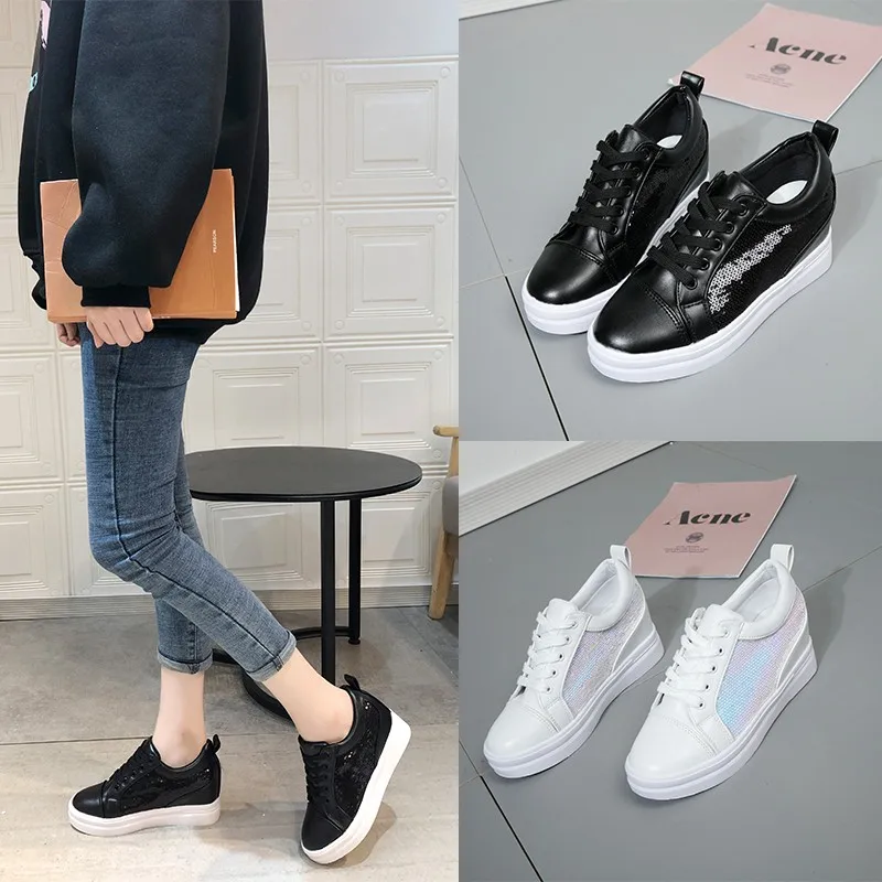 Новинка обувь на платформе и толстом каблуке женская повседневная с сетчатой