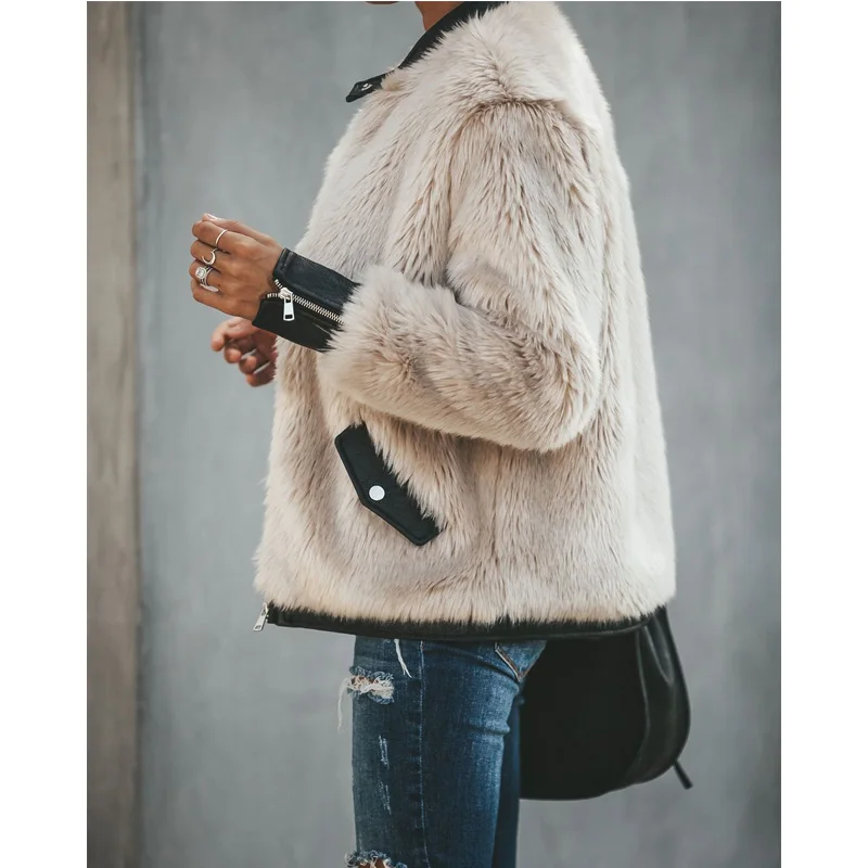 Зимняя женская модная мягкая флисовая куртка Meihuida с плюшевым медведем в стиле