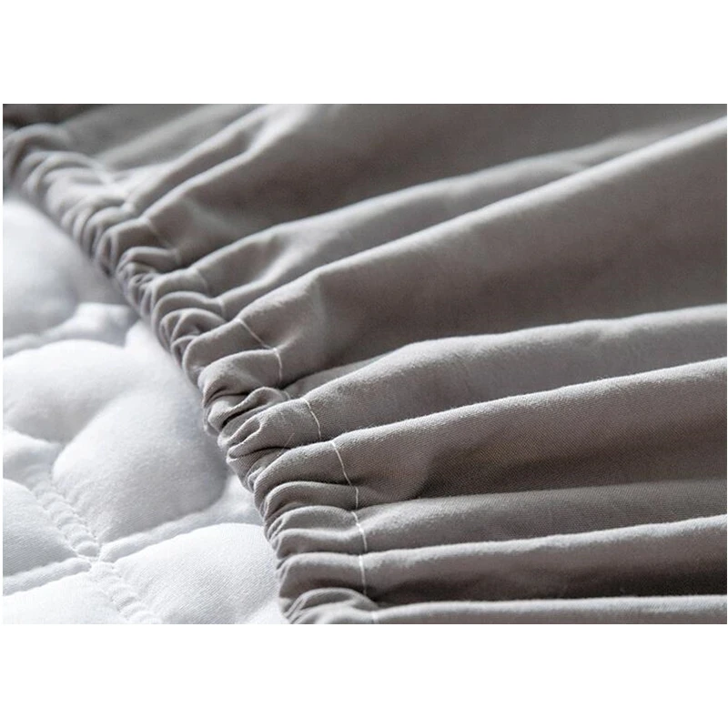 

Cotton Bed Cover All Size Washable Solid Color Mattress Cover Embossed Quilted King Mattress Protector Anti-mite Bed Sheet Pad