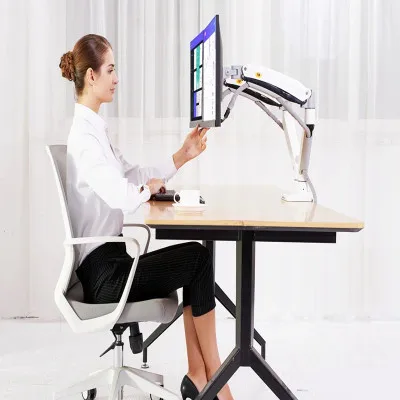 NB F195A Aluminum Alloy 22-32 inch Dual LCD LED Monitor Mount Gas Spring Arm Full Motion Holder Support with 2 USB Ports | Электроника