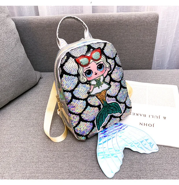 2019 Новый женский рюкзак с пайетками для девочек милый студента Школьный Рюкзак