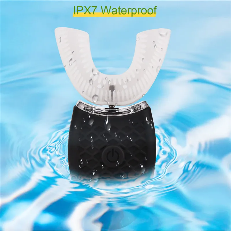 

USB Charging Full Automatic Soft Electric Toothbrush Waterproof Sonic Teeth Brush U Shape Teeth Whitening Adult Children