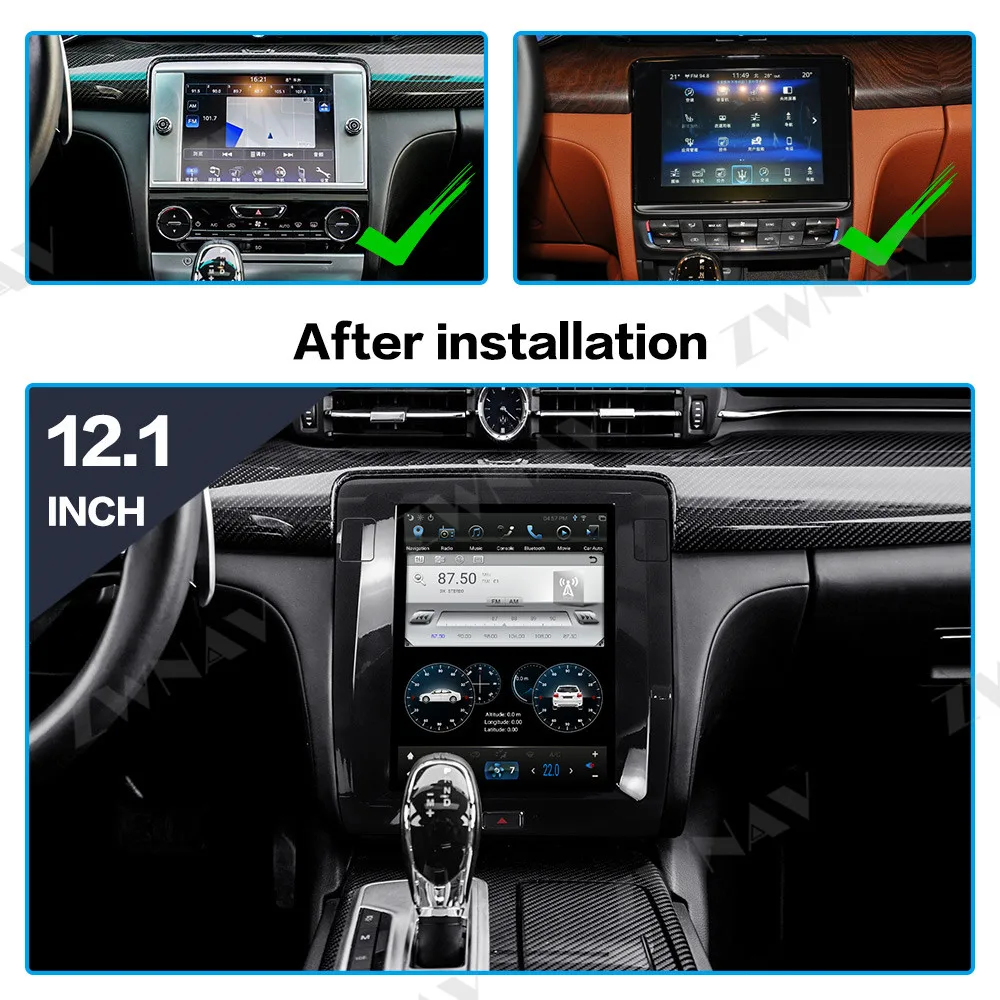 

Android 12" Tesla Style Screen For Maserati Quattroporte 2013 + Car Radio Multimedia Video Player Navigation GPS Auto 2 din DVD