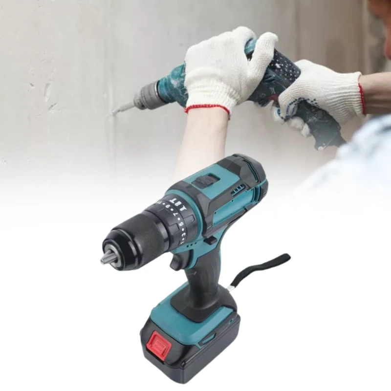 

P15D 13mm Cordless Brushless Impact Electric Drill Screwdriver Compatible 1815 1820 1830 1840 1850 1860 Lithium Battery Power