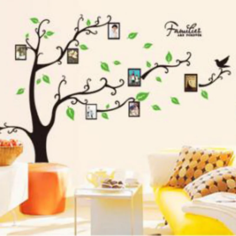DIY Family Photo Frame Tree Wall Sticker Home Decor Living Room Bedroom Decals Poster Decoration Wallpaper | Дом и сад
