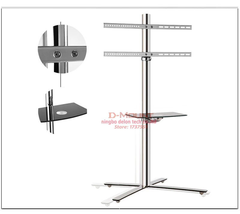 DL-ST3M 2"-65" Мобильный ТВ тележки жк плазменный пол стенд-тележка дисплей стеллаж с колесом из нержавеющей стали х Форма База 35 кг 400X400