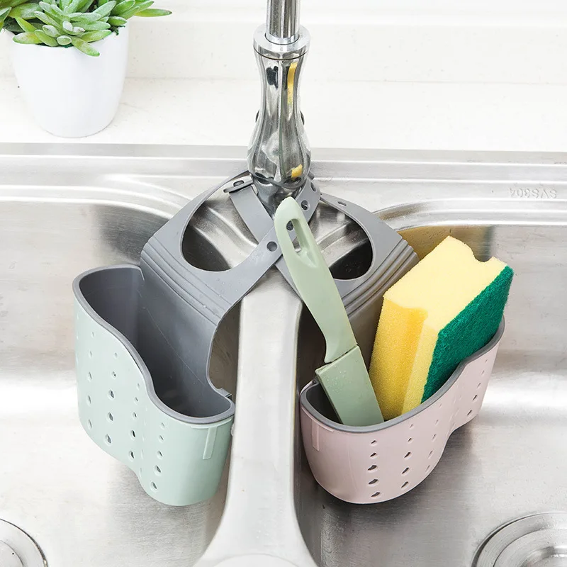 

Sink Shelf Soap Sponge Drain Rack Bathroom Holder Kitchen Storage Suction Cup Kitchen Organizer Sink kitchen Accessories Wash