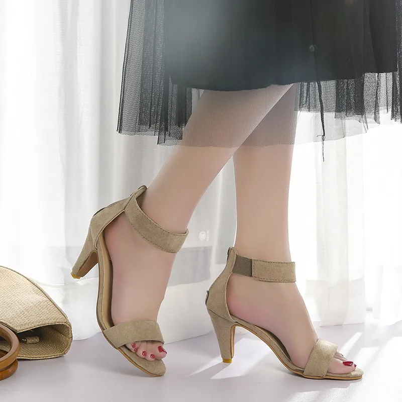 

2021 Fashion Women Shoes Leopard Print Thick Heel High-Heeled Shoes Sandals Summer Sandals Fetish Heel Women Sandals High Heels