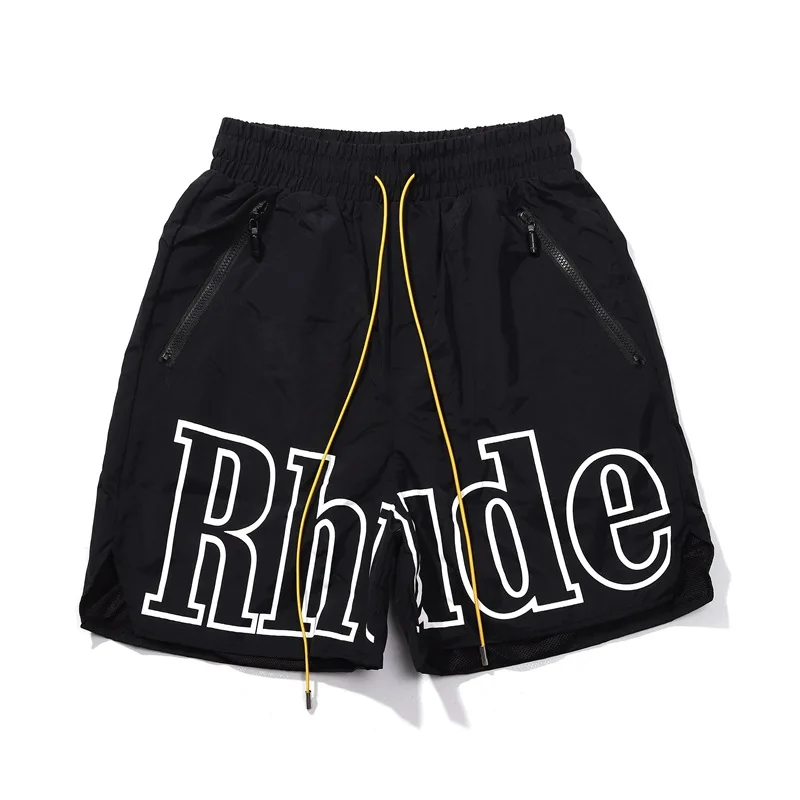 

Trendy 20ss New York Limited letter print drawcord 3M reflective casual beach shorts