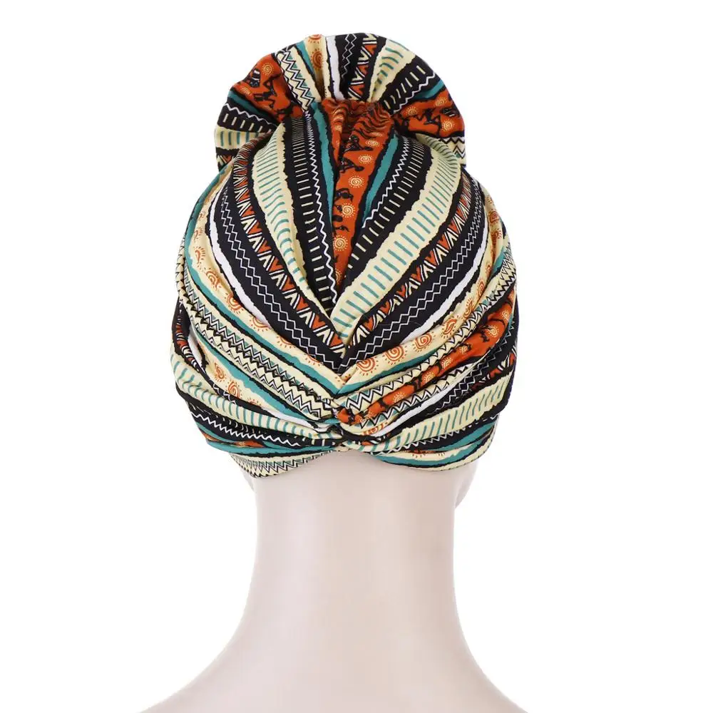

two-color trendy India turban bonnet arab wrap head scarf ready to wear hijab hat muslim headdress woman Inner hijab caps