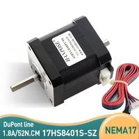 free shipping nema 17 stepper motor double shaft stepping motors 48mm 17hs8401s 1 8a for robot and 3d printer motor