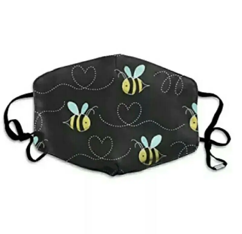 

Protective reusable cloth face mask with print animal dog