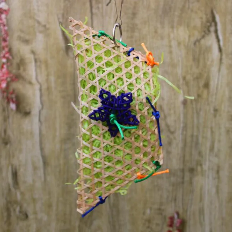 Трава птица попугай качели клетка игрушки раньше жевательные кусачки для