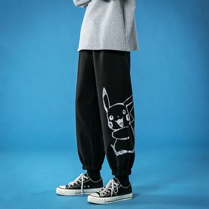 

Plus Size Straight Casual Loose Elastic Waist Pants Printed Clothes Mall Sweatpants Women 2021 Spring