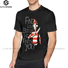 Футболка Wally с надписью Find Go Before He находит вас, футболка большого размера с принтом, Пляжная Мужская футболка с коротким рукавом