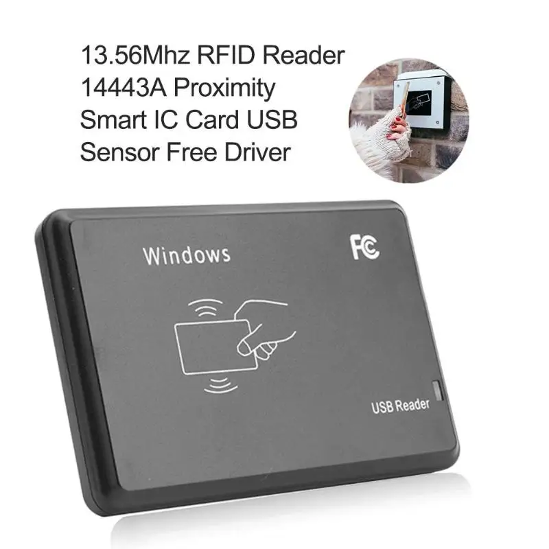 13 56 МГц/125 кГц RFID считыватель 14443A/EM4100 бесконтактная смарт карта IC USB сенсор