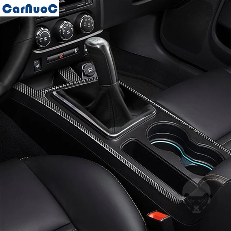 

3 шт./компл. для Dodge Challenger 2008-2014 Автомобильная рамка переключения передач Панель отделка полоса углеродное волокно стикер аксессуары для ста...
