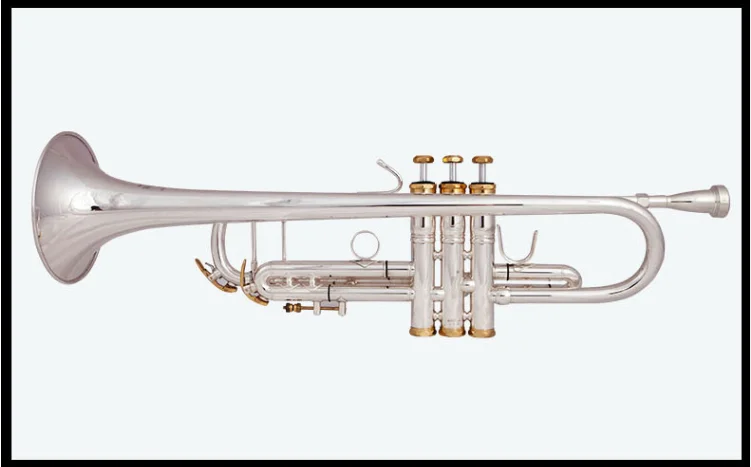 Посеребренная труба фотоэлемент маленький латунный музыкальный инструмент