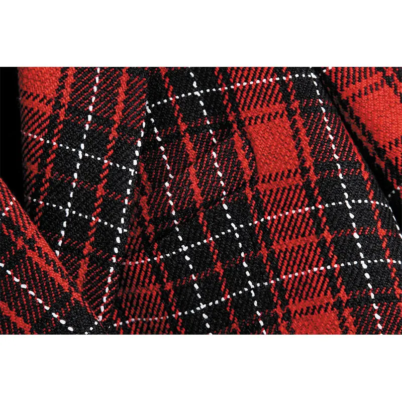 

Qelis Women Spring Autumn Plaid Blazers 2021 Fashion Women Casual Vintage Jackets Female Blazer Coats Chic Outfit Clothes
