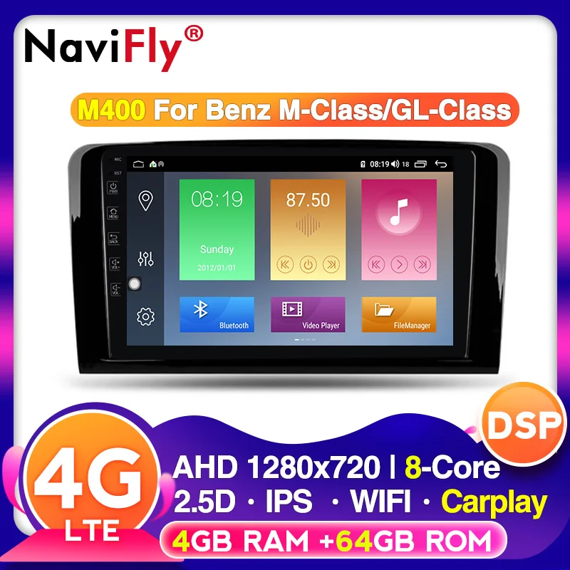 Автомобильный радиоприемник 4G IPS DSP Android 10 для Mercedes Benz ML GL W164 ML350 ML500 GL320 X164 ML280 GL350 GL450