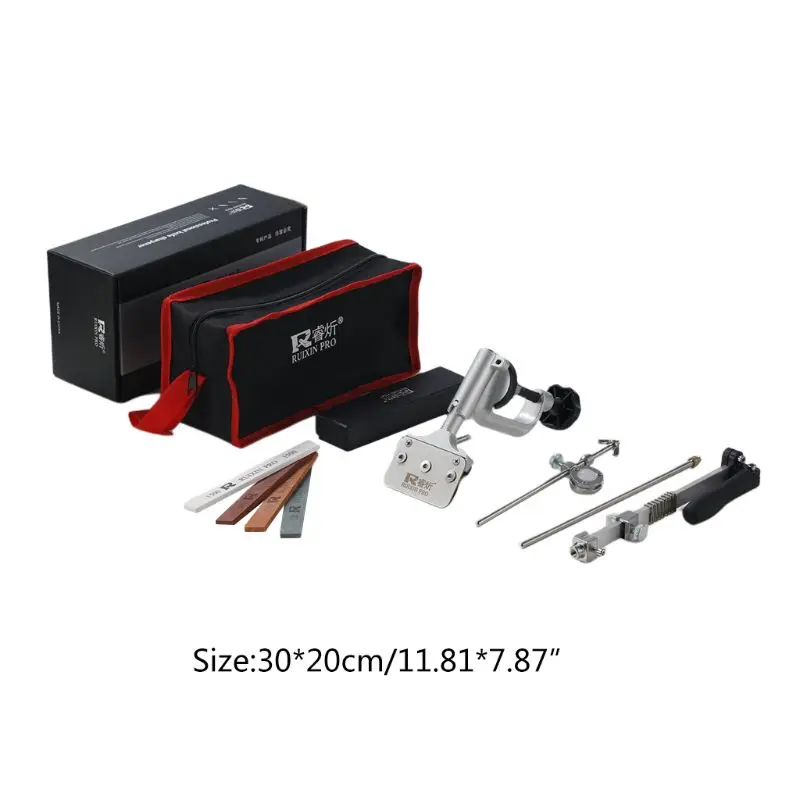 

Pro Knife Sharpener Kitchen Sharpening System Fix-Angle With 4 Whestones
