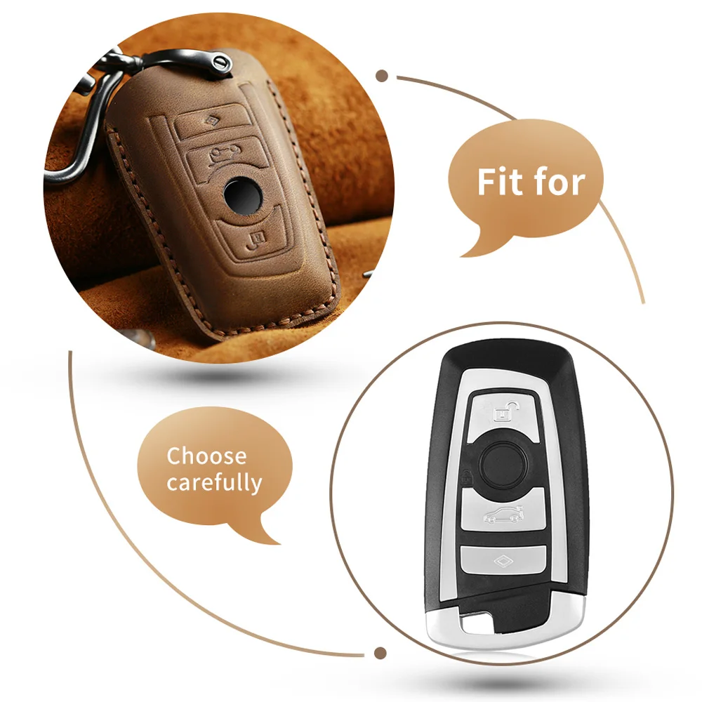 Чехол для ключей KEYYOU из натуральной кожи чехол BMW 1 3 5 6 7 серий X3 X4 автомобильный