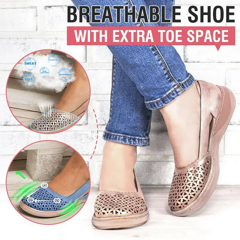 Летние женские ортопедические сандалии на танкетке Женская офисная обувь