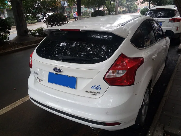 Для Ford Focus спойлер 2012 2018 хэтчбек Фокус Высокое качество ABS Материал заднего крыла