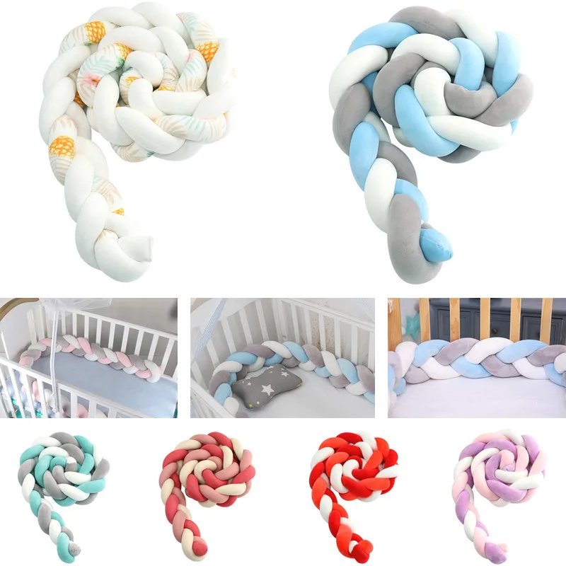 Длинный бампер для новорожденной кровати 1 м/1 5 м/2 м/3 м/4 м с узелком 3 штуки