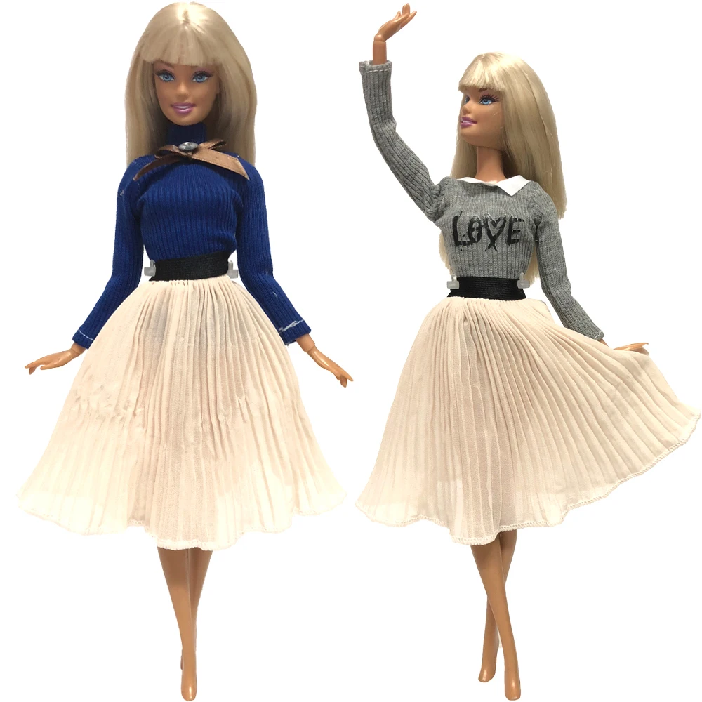 NK 2 шт./компл. кукла платье для Барби аксессуары куклы повседневная одежда наряд